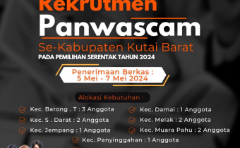 Bawaslu Kubar Buka Lowongan Panwascam Pada Pilkada Serentak 2024