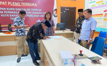 Bawaslu Kubar Hadiri Pleno Penetapan Kursi dan Caleg DPRD Kubar